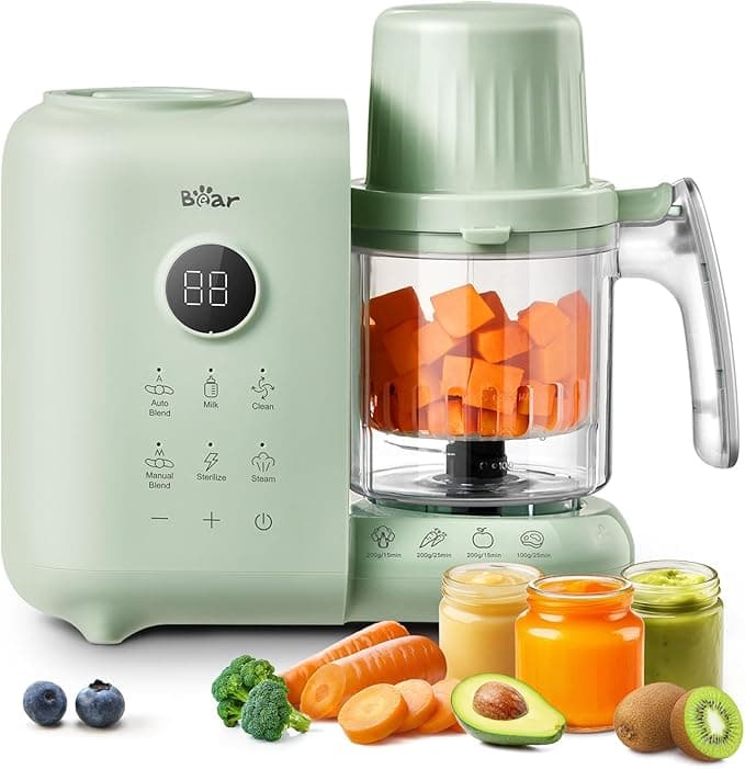 Bear Baby Food Maker w/ Dual-Layer Steam Baskets, Auto Cook &amp; Grind, BPA-Free $56.97