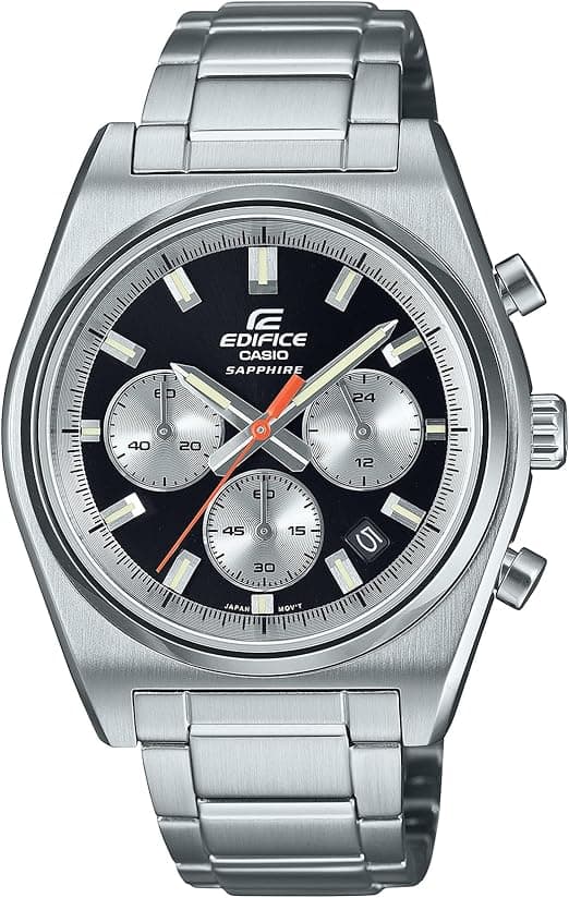 Casio EFB-730D Men's EDIFICE Sapphire Chronograph Watch, Silver/Black - $90